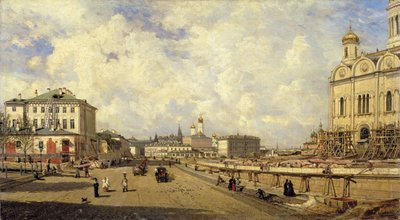 View of the Christ Saviour Cathedral in Moscow by Aleksei Petrovich Bogolyubov